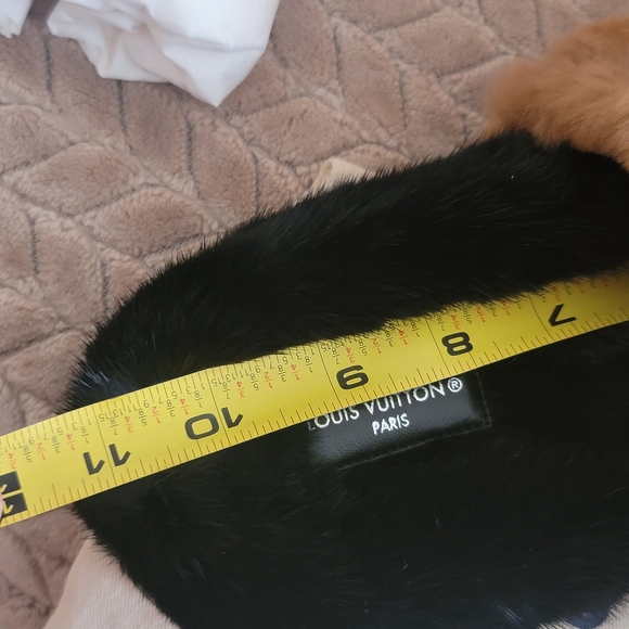 LOUIS VUITTON AUTHENTIC BLACK BROWN MINK LEATHER MULE MONOGRAM EMBOSSED 10 US 40 - Picture 11 of 17